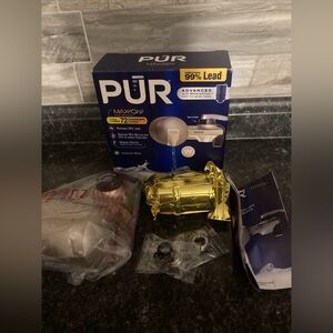 Pur Faucet Filtration System Max Ion Filter Technology Champagne Finish NEW